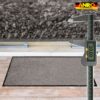 Schmutzfangmatte Fussmatte QUEEN Sauberlaufmatte Schmutzmatte mit Gummirand für innen & außen 5 Größen Grau – 40 x 60 cm