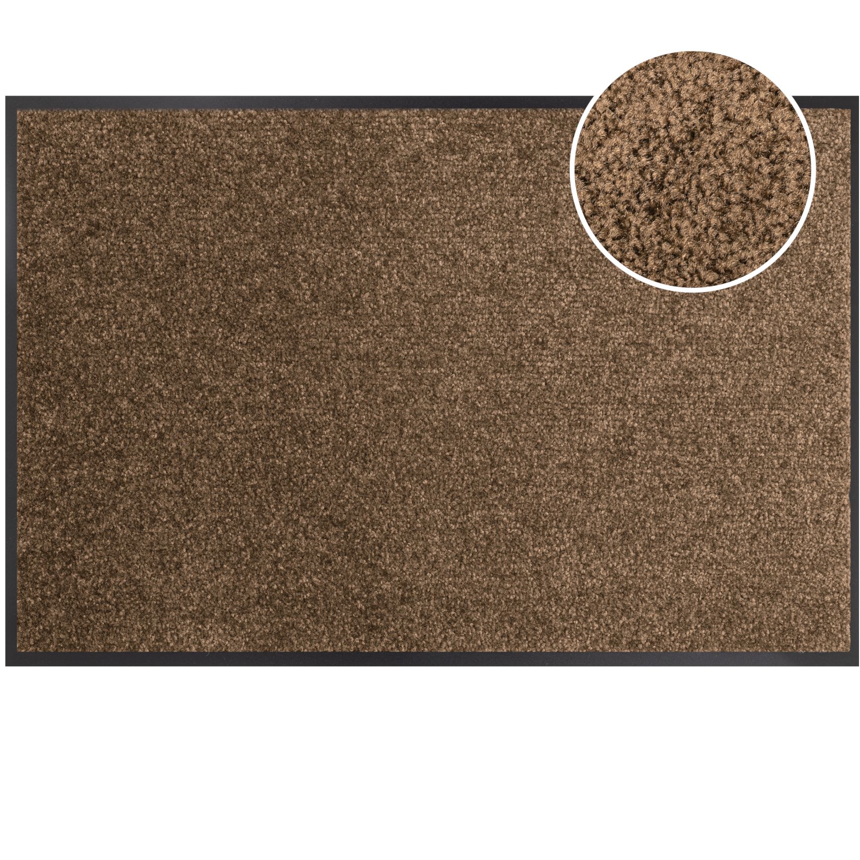 Schmutzfangmatte Fußmatte AMIGO Sauberlaufmatte Schmutzmatte mit Gummirand für innen & außen 8 Größen Braun – 40 x 60 cm
