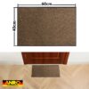 Schmutzfangmatte Fußmatte AMIGO Sauberlaufmatte Schmutzmatte mit Gummirand für innen & außen 8 Größen Braun – 40 x 60 cm