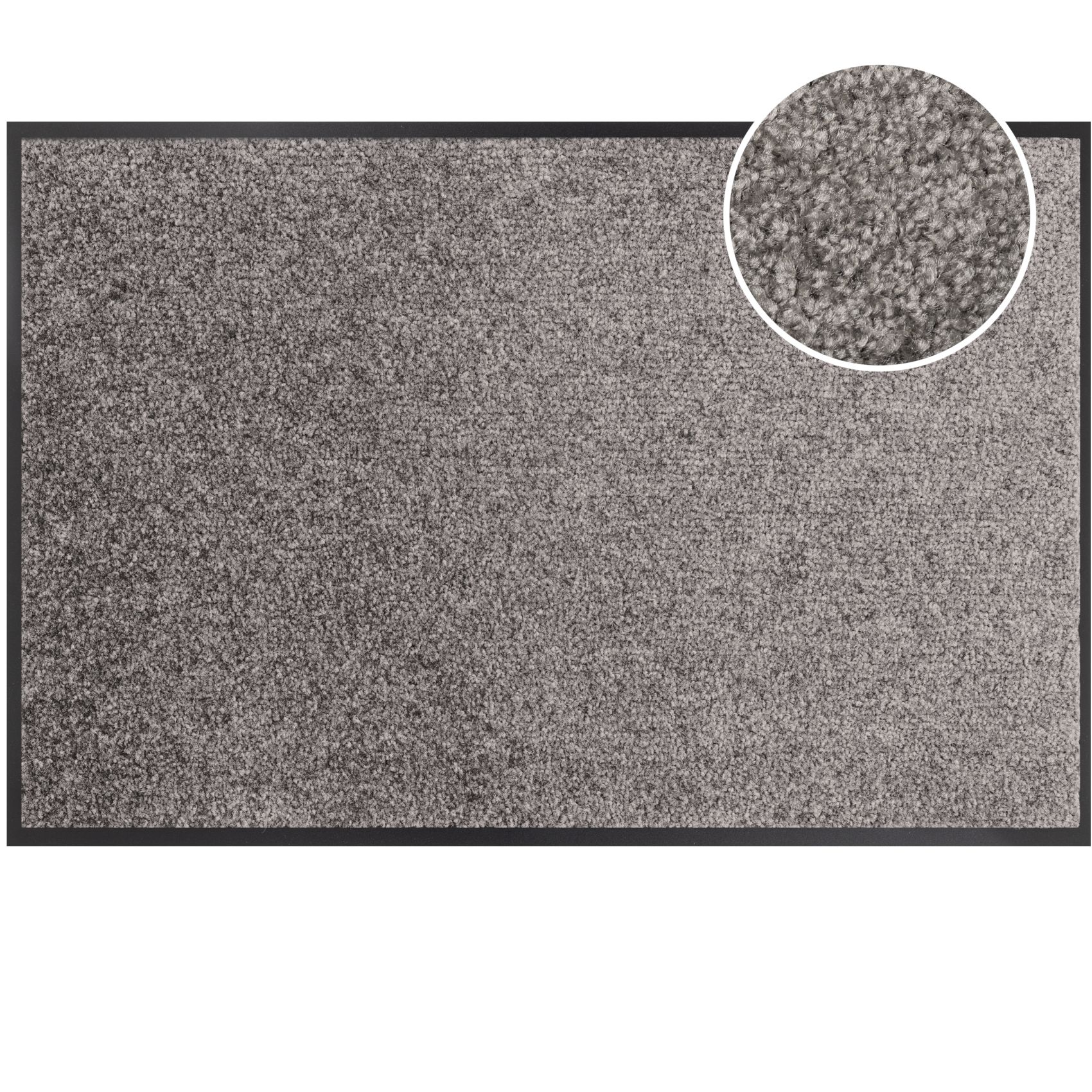 VAM-SMA-GRAU_10 Schmutzfangmatte Fußmatte AMIGO Sauberlaufmatte Schmutzmatte mit Gummirand für innen & außen 8 Größen Grau – 40 x 60 cm