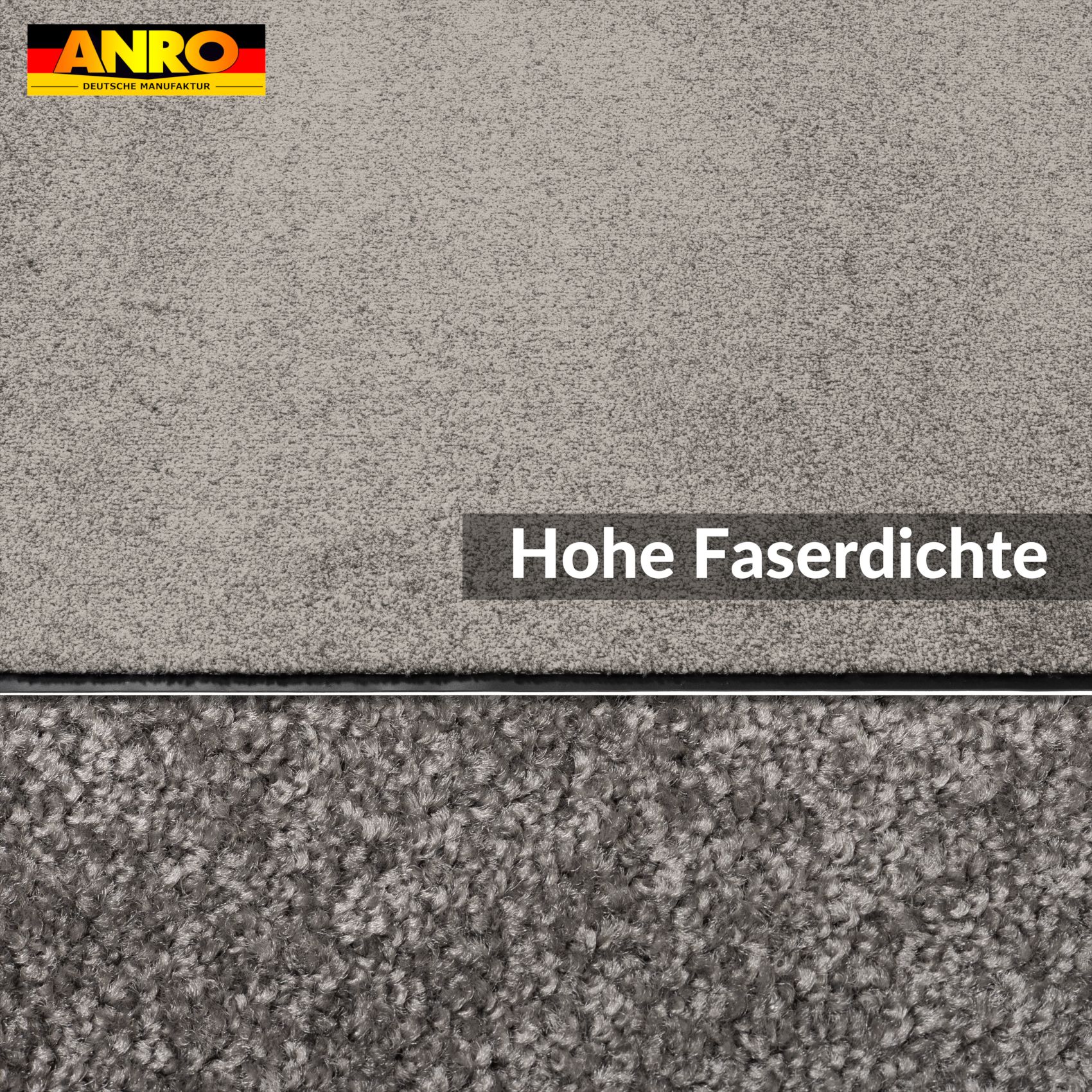 VAM-SMA-GRAU_30 Schmutzfangmatte Fußmatte AMIGO Sauberlaufmatte Schmutzmatte mit Gummirand für innen & außen 8 Größen Grau – 40 x 60 cm