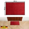 Schmutzfangmatte Fußmatte AMIGO Sauberlaufmatte Schmutzmatte mit Gummirand für innen & außen 8 Größen Rot – 40 x 60 cm