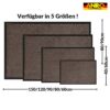 Schmutzfangmatte Fussmatte QUEEN Sauberlaufmatte Schmutzmatte mit Gummirand für innen & außen 5 Größen Braun
