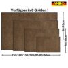 Schmutzfangmatte Fußmatte AMIGO Sauberlaufmatte Schmutzmatte mit Gummirand für innen & außen 8 Größen Braun
