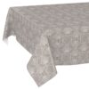 Wachstuchtischdecke Wachstuch Tischdecke abwaschbar Premium Prägung Gartentischdecke Geometrie Grau Silberdruck Breite 140cm