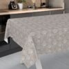 Wachstuchtischdecke Wachstuch Tischdecke abwaschbar Premium Prägung Gartentischdecke Geometrie Grau Silberdruck Breite 140cm