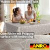 Wachstuchtischdecke Wachstuch Tischdecke abwaschbar Premium Prägung Gartentischdecke Geometrie Grau Silberdruck Breite 140cm
