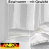 Duschvorhang Badewanne Textil Polyester Bad Vorhang waschbar mit Ringen Weiß 3 Größen