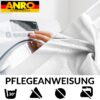 Duschvorhang Badewanne Textil Polyester Bad Vorhang waschbar mit Ringen Weiß 3 Größen