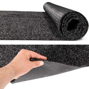 Flur Läufer Teppich Läufer Sauberlaufmatten Eingangsbereich Meterware POET Breite 80cm Schwarz