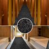 Flur Läufer Teppich Läufer Sauberlaufmatten Eingangsbereich Meterware POET Breite 160cm Schwarz
