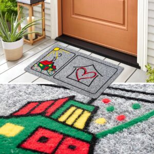 Fußmatte Schmutzfangmatte Sauberlaufmatte Eingangsmatte Motiv Home Herz 40x70cm