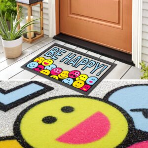 Schmutzfangmatte Fußmatte Sauberlaufmatte Schmutzmatte Motiv Be Happy! – Glitzer 40x68cm