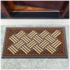 Schmutzfangmatte Fußmatte Sauberlaufmatte Schmutzmatte Motiv Flechtwerk Braun 40x68cm