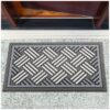 Schmutzfangmatte Fußmatte Sauberlaufmatte Schmutzmatte Motiv Flechtwerk Grau 40x68cm