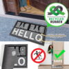 Schmutzfangmatte Fußmatte Sauberlaufmatte Schmutzmatte Motiv Hello Bye Bye – Glitzer 40x68cm