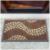 Schmutzfangmatte Fußmatte Sauberlaufmatte Schmutzmatte Motiv Mosaik Braun 40x68cm