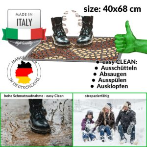 Schmutzfangmatte Fußmatte Sauberlaufmatte Schmutzmatte Motiv Mosaik Braun 40x68cm