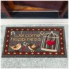 Schmutzfangmatte Fußmatte Sauberlaufmatte Schmutzmatte Motiv Welcome Happiness 40x68cm
