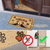 Schmutzfangmatte Fußmatte Sauberlaufmatte Fußabtreter Motiv Welcome – Hundmotiv Pfoten 40x70cm