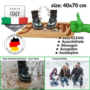 Schmutzfangmatte Fußmatte Sauberlaufmatte Fußabtreter Motiv Welcome – Hundmotiv 40x70cm