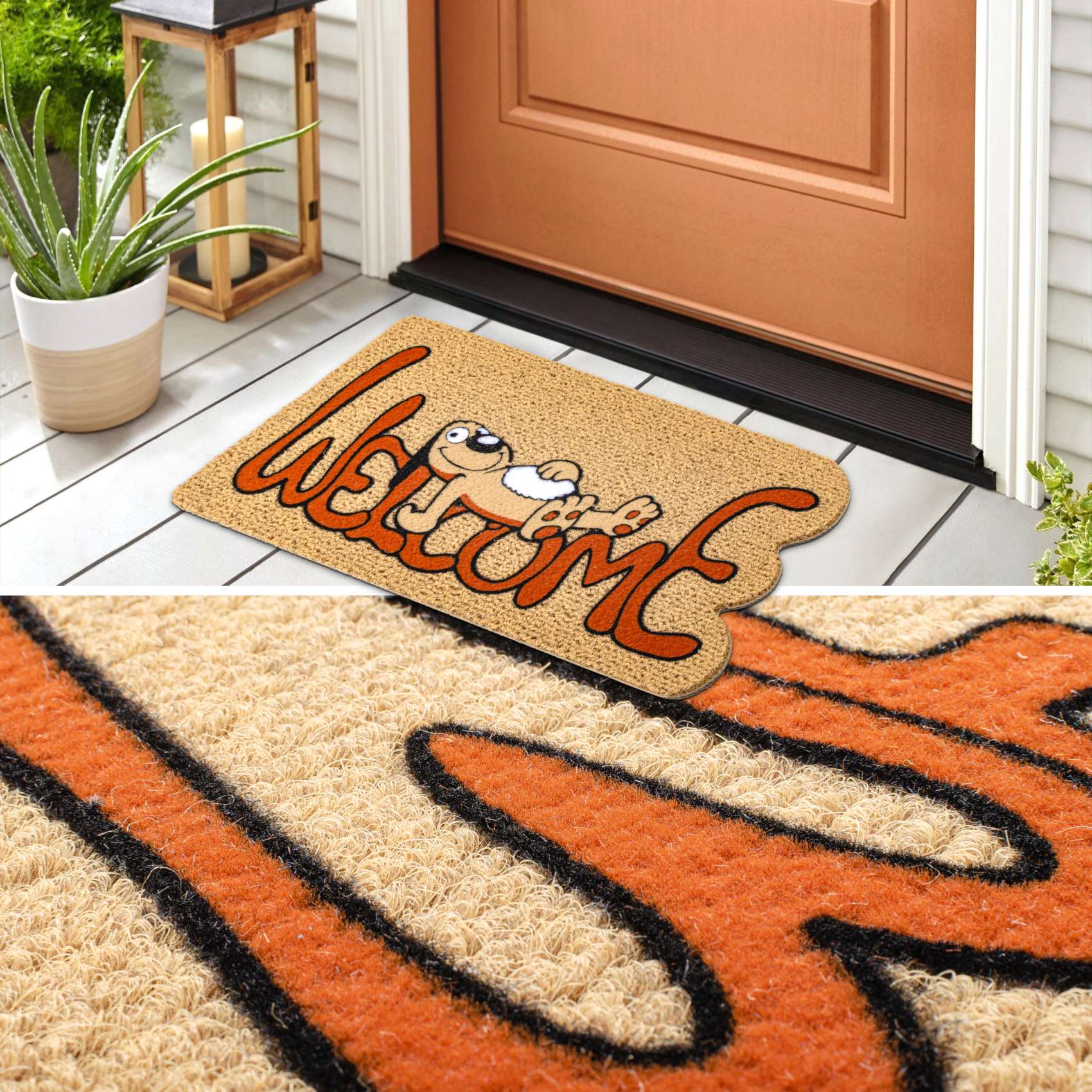 EF20733_50 Schmutzfangmatte Fußmatte Sauberlaufmatte Fußabtreter Motiv Welcome – Hundmotiv 40x70cm