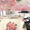 Wachstischdecke Wachstuch Tischdecke Wachstuch Meterware Tischdecke abwaschbar Gartentischdecke Postkarte Rosen