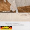 Wachstischdecke Wachstuch Tischdecke Wachstuch Meterware Tischdecke abwaschbar Gartentischdecke Abstrakt Beige – 90x130cm, Schnittkante