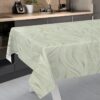 Wachstischdecke Wachstuch Tischdecke Wachstuch Meterware Tischdecke abwaschbar Gartentischdecke Abstrakt Grün – 90x130cm, Schnittkante