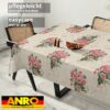 Wachstischdecke Wachstuch Tischdecke Wachstuch Meterware Tischdecke abwaschbar Gartentischdecke Postkarte Rosen – 90x130cm, Schnittkante