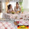 Wachstischdecke Wachstuch Tischdecke Wachstuch Meterware Tischdecke abwaschbar Gartentischdecke Süßigkeiten – 90x130cm, Schnittkante