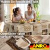 Wachstischdecke Wachstuch Tischdecke Wachstuch Meterware Tischdecke abwaschbar Gartentischdecke Coffee – 90x130cm, Schnittkante