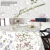 Wachstischdecke Wachstuch Tischdecke Wachstuch Meterware Tischdecke abwaschbar Gartentischdecke Blümchen – 90x130cm, Schnittkante