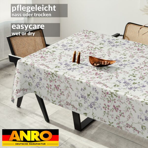 Wachstischdecke Wachstuch Tischdecke Wachstuch Meterware Tischdecke abwaschbar Gartentischdecke Blümchen – 90x130cm, Schnittkante
