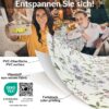 Wachstischdecke Wachstuch Tischdecke Wachstuch Meterware Tischdecke abwaschbar Gartentischdecke Blümchen – 90x130cm, Schnittkante