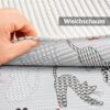 Weichschaummatte Badematte rutschfest Badvorleger Meterware Antirutschmatte Katzen Breite 65cm