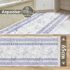 Weichschaummatte Badematte rutschfest Badvorleger Meterware Antirutschmatte Marmor Blau Breite 65cm