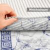 Weichschaummatte Badematte rutschfest Badvorleger Meterware Antirutschmatte Marmor Blau Breite 65cm