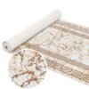 Weichschaummatte Badematte rutschfest Badvorleger Meterware Antirutschmatte Marmor Beige Breite 65cm