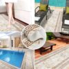 Weichschaummatte Badematte rutschfest Badvorleger Meterware Antirutschmatte Marmor Beige Breite 65cm