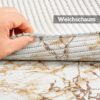 Weichschaummatte Badematte rutschfest Badvorleger Meterware Antirutschmatte Marmor Beige Breite 65cm