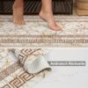 Weichschaummatte Badematte rutschfest Badvorleger Meterware Antirutschmatte Marmor Beige Breite 65cm