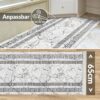 Weichschaummatte Badematte rutschfest Badvorleger Meterware Antirutschmatte Marmor Schwarz Breite 65cm