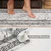 Weichschaummatte Badematte rutschfest Badvorleger Meterware Antirutschmatte Marmor Schwarz Breite 65cm