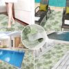 Weichschaummatte Badematte rutschfest Badvorleger Meterware Antirutschmatte Palmenblat Breite 65cm