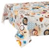 Wachstischdecke Wachstuch Tischdecke Wachstuch Meterware Tischdecke abwaschbar Gartentischdecke Coffee Time – 90x130cm, Schnittkante