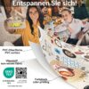 Wachstischdecke Wachstuch Tischdecke Wachstuch Meterware Tischdecke abwaschbar Gartentischdecke Coffee Time – 90x130cm, Schnittkante