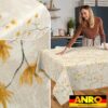 Tischdecke abwaschbar Tischtuch Tischwäsche Gartentischdecke Stofftischdecke Baumwolle Polyester Callista