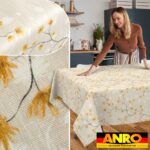 Tischdecke abwaschbar Tischtuch Tischwäsche Gartentischdecke Stofftischdecke Baumwolle Polyester Callista
