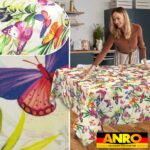 Tischdecke abwaschbar Tischtuch Tischwäsche Gartentischdecke Stofftischdecke Baumwolle Polyester Chiara
